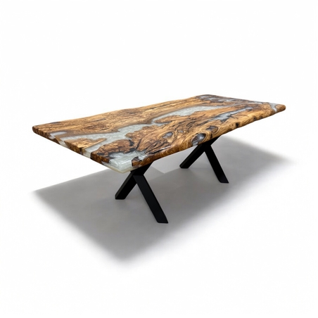 Ръчно изработена епоксидна маса от маслиново дърво