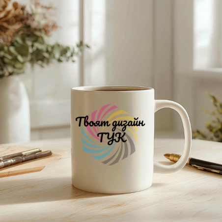 Бяла чаша за персонализация/печат