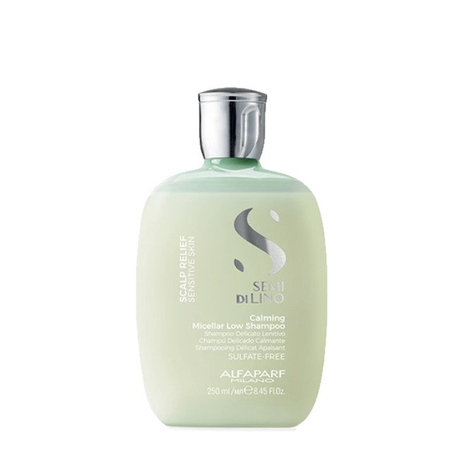 Успокояващ мицеларен шампоан за чувствителен скалп Alfaparf Milano Semi Di Lino Scalp Calming Shampoo, lanastyle.eu