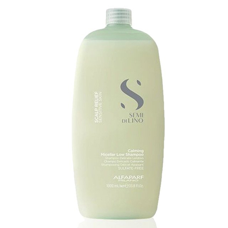Успокояващ мицеларен шампоан за чувствителен скалп Alfaparf Milano Semi Di Lino Scalp Calming Shampoo 1000 ml, lanastyle.eu