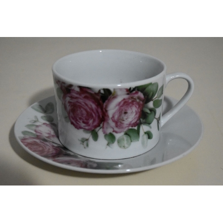 Сервиз за капучино с роза