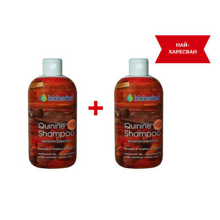 1+1 ХИНИНОВ ШАМПОАН, БИОХЕРБА, 200мл