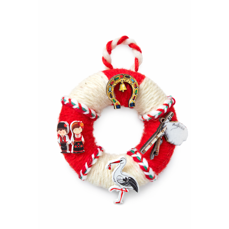 Декоративен ринг с мартеница и пролетни елементи