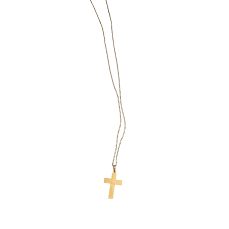 Златисто колие с изчистен кръст
