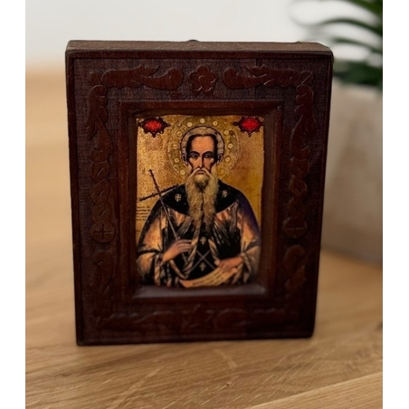 Икона на Свети Николай Чудотворец – дървена рамка