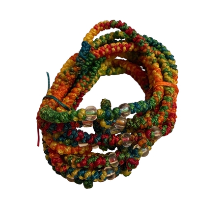 Ръчно плетена православна гривна – цветна броеница