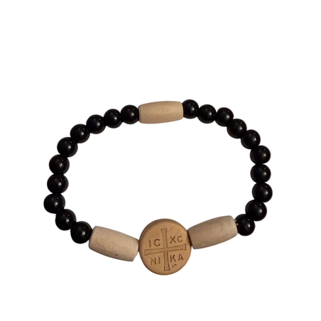 Православна гривна с дървен кръст IC XC NIKA