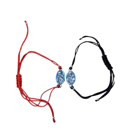 Сребърна гривна 925 с икона – червен или черен конец