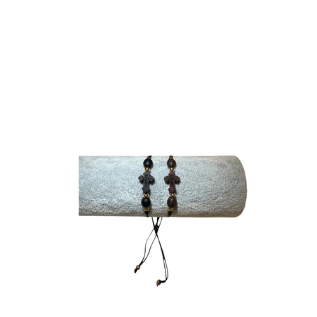 Ръчно изработена гривна с дървен кръст