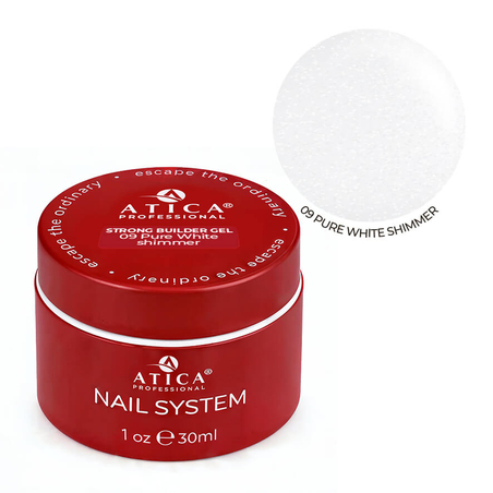 Builder gel fibro strong Pure white shimmer 09 30 ml