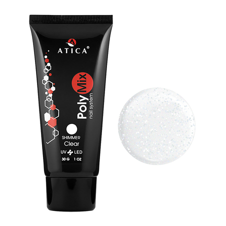 PolyMix polygel Clear shimmer 30 ml