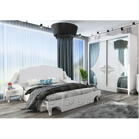 Спален комплект Белисима/ бели орнаменти