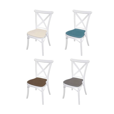 Стол Крос бял с възглавница