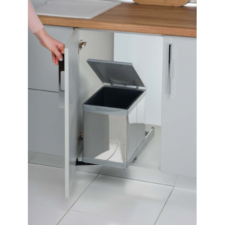 Кухненски кош за вграждане в шкаф 35 см  Inox