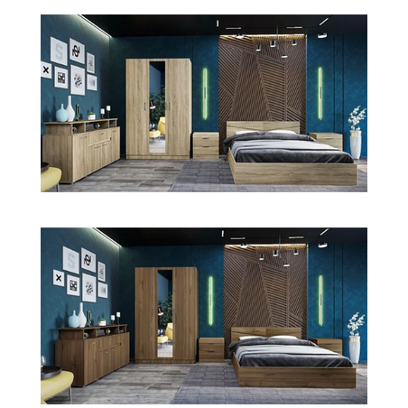 Спален комплект Сити 7073 в пет цветови комбинации