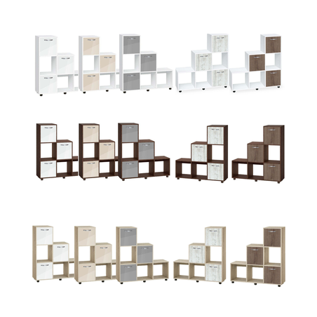 Етажерка Кубо 6 с три врати постформинг