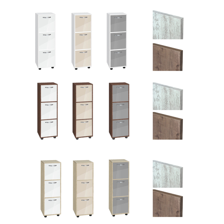 Етажерка Кубо 3 с три врати постформинг