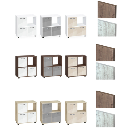 Етажерка Кубо 4 с три врати постформинг