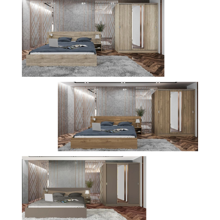 Спален комплект Сити 7074 в пет цветови комбинации