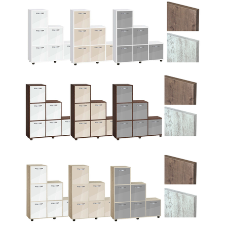 Етажерка Кубо 6 с шест врати постформинг