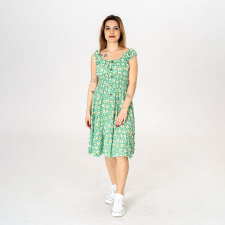 Дълга рокля - 9811 Зелена