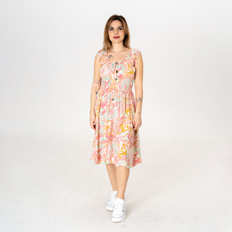 Дълга рокля - 9852 Розова