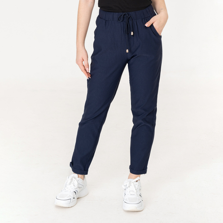 Памучен панталон - 216  Син