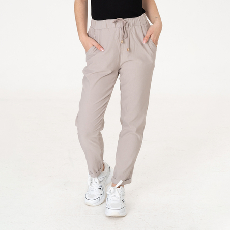 Памучен панталон - 216  Бежов