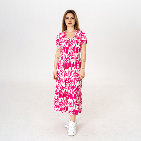 Дълга рокля - 9850 Розова