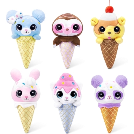 Плюшена играчка Coco Cones Sweet Series 1 в конус - 6 дизайна, размер 15 см