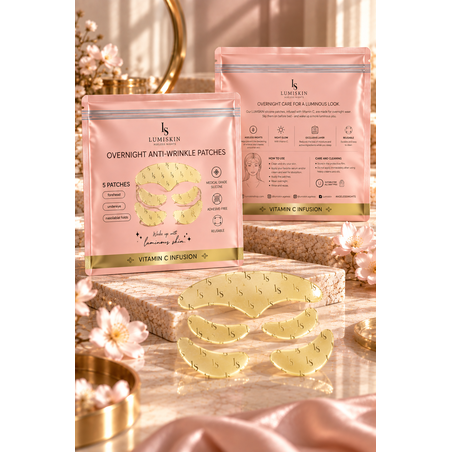 LUMISKIN Overnight Anti-Wrinkle Face Patches с витамин C – 5 броя