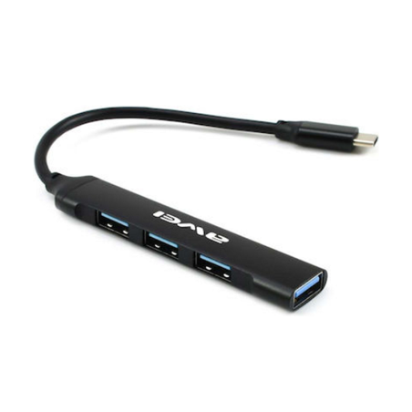 Adaptor USB Hub cu 4 porturi - CL-150T - USB Type-C - AWEI - 888056