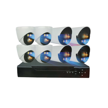 Sistem complet de inregistrare in retea cu 8 camere - CCTV - POE - 080081