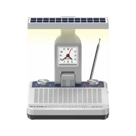 Lampă radio și panou solar fără fir - XB-972C - 830111 - Argintiu