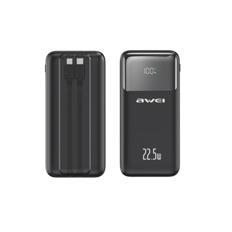 Baterie externă - P106K - 10.000mah - 22.5W - AWEI - 007313 - Negru
