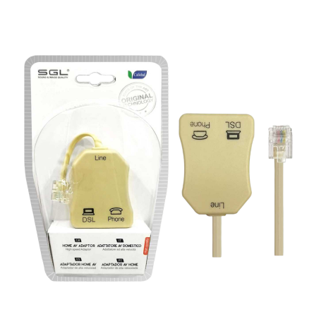 Splitter ADSL cu filtru pentru modem/router si PSTN - Splitter ADSL - 61063B - 098531
