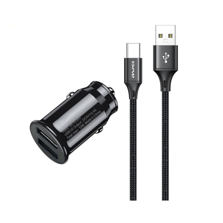 Incarcator bricheta auto cu cablu tip C - Incarcare rapida - C-826T - AWEI - 888438
