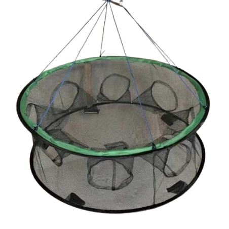 Plasa de pescuit pliabila cu 6 gauri - 60x26 cm - 31378