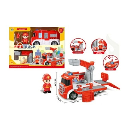 Set de joacă pentru copii - Camion de pompieri cu accesorii - HQ2264B - 600115