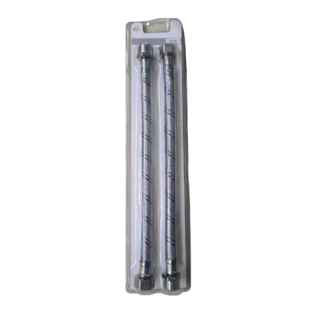 Set furtunuri spiralate pentru baterii sanitare - 30 cm - tata/fema - 2 buc. - 23104