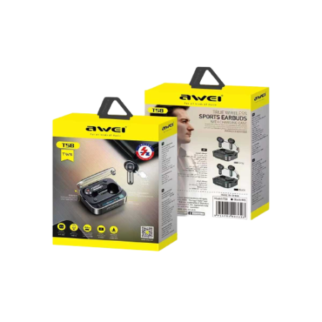 Căști wireless cu carcasă de încărcare - Bluetooth - T58 - AWEI - 888766