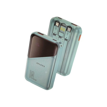 Baterie externa - P64K - 10.000mah - 22.5W - AWEI - 012904 - Albastru