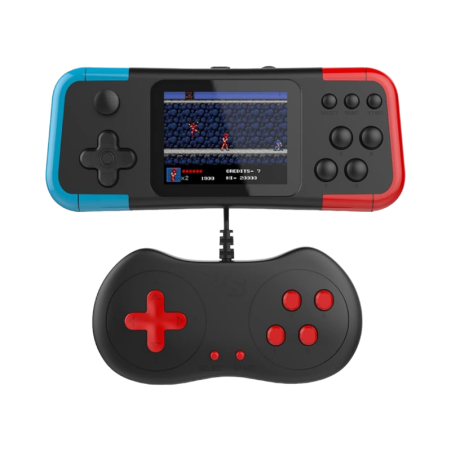 Consolă de jocuri portabilă cu controler - A12 - 811047 - negru/albastru/roșu