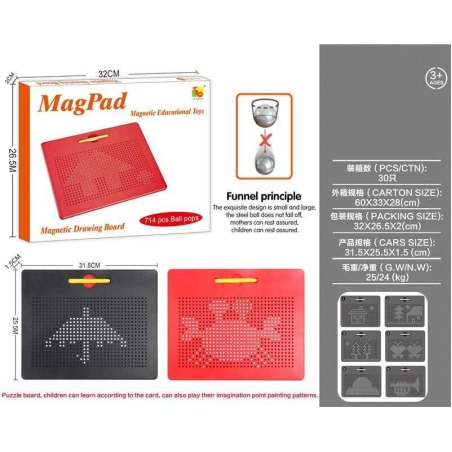 Tabla magnetica pentru copii - mozaic din 714 piese - TSQ-714 - 540049