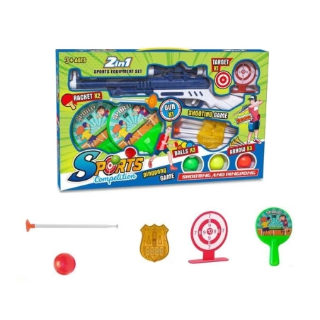 Set de joc 2 în 1 - Ping-Pong și pistol cu ​​dart - 2022-3 - 561128