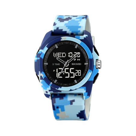 Ceas de mână digital și analog – Skmei – 2199 – Albastru militar