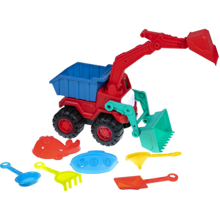 Set cu excavator si accesorii pentru plaja - 8012 - 305111