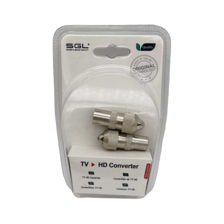 Conector pentru antena TV coaxial RF - 2 buc. - 1 bărbat/1 femeie - 1325-2 - 098739