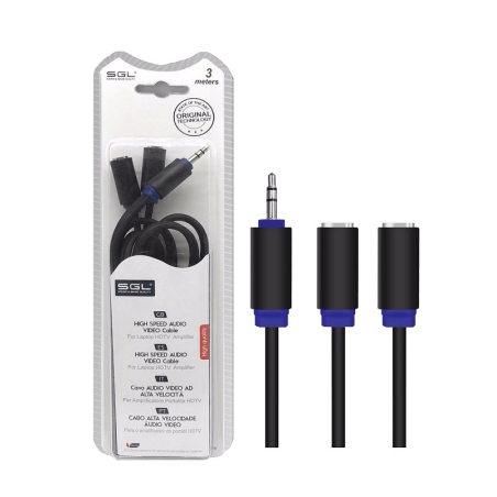 Cablu audio - 3,5 mm tată - 3,5 mm mamă - 1,5 m - 1528 - 196034
