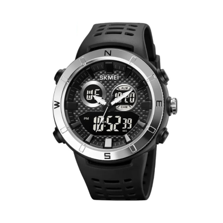 Ceas de mana cu afisaj analog si digital - SKMEI - 2014 - Negru/Silver
